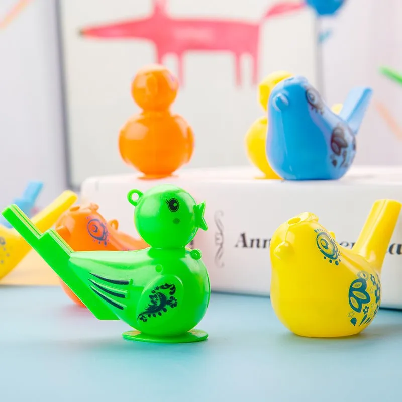 Coloured Drawing Water Bird Whistle Bathtime Musical Toy for Kid Early Learning Educational Children Gift  Bird Call Toy