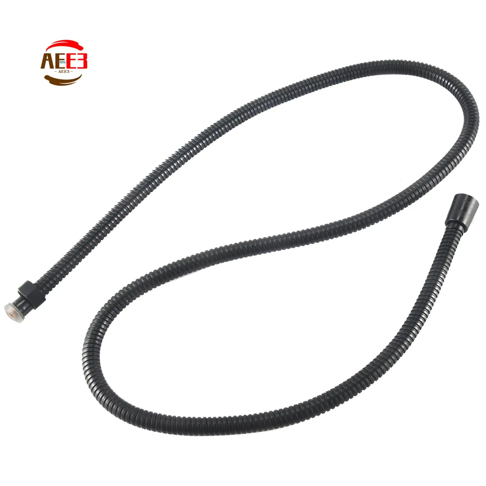 AEE3-Black Shower Hose 150Cm Stainless Steel Shower Tube Flexible Gold Bathroom Hose Plumbing Glossy