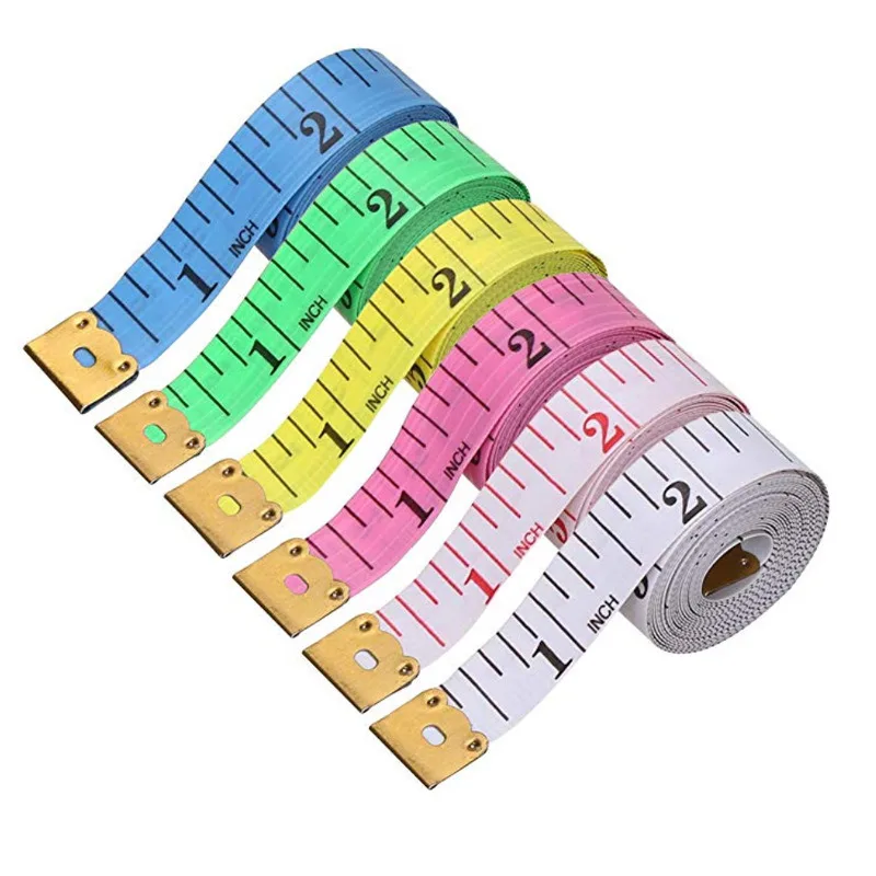 Regla de medición corporal de 1,5 m, cinta métrica de costura a medida, Mini regla plana suave, medidor de centímetros, cinta métrica de costura, Color aleatorio