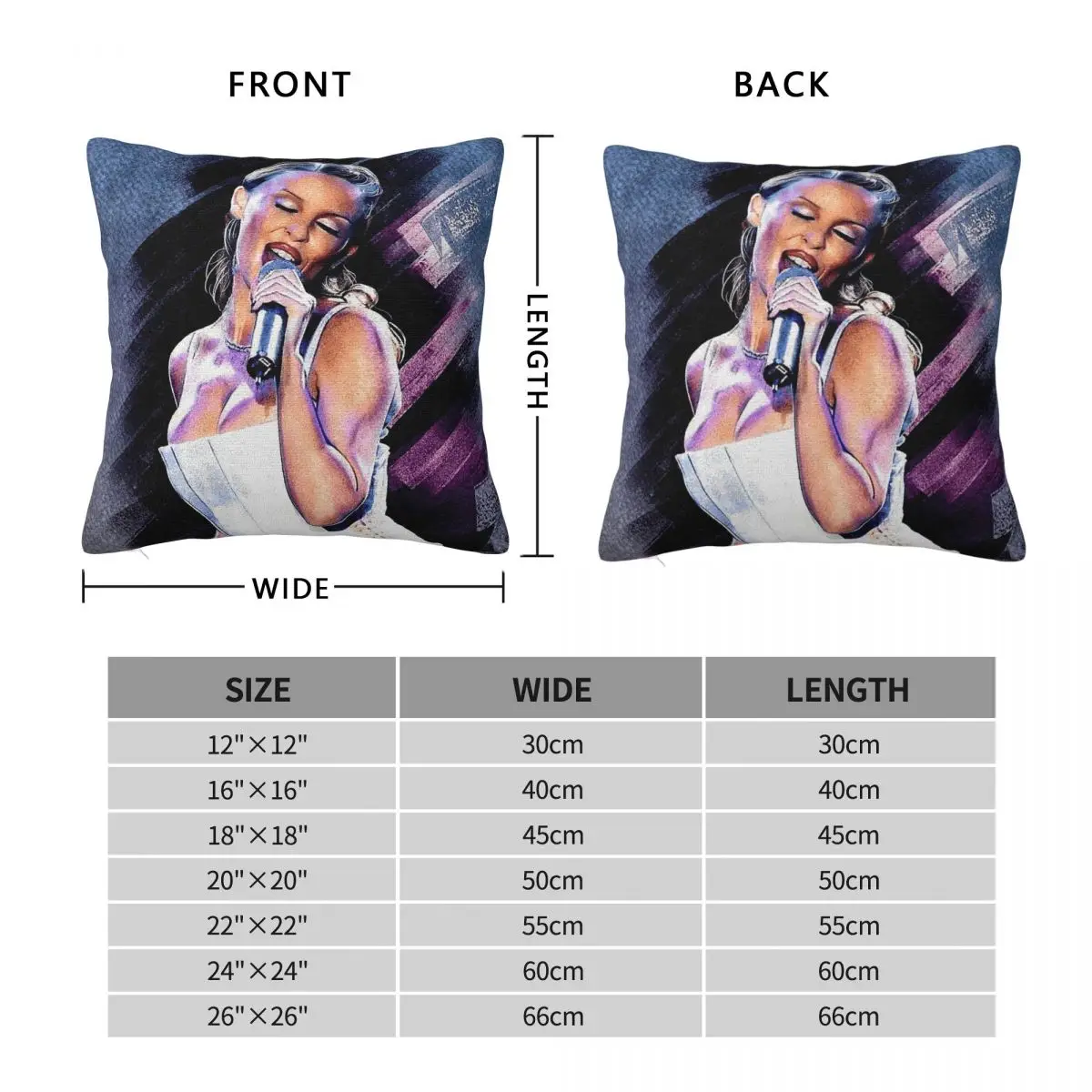 Kylie Minogue Feel The Fever Square Pillowcase Polyester Linen Velvet Pattern Zip Decor Pillow Case Sofa Seater Cushion 45x45