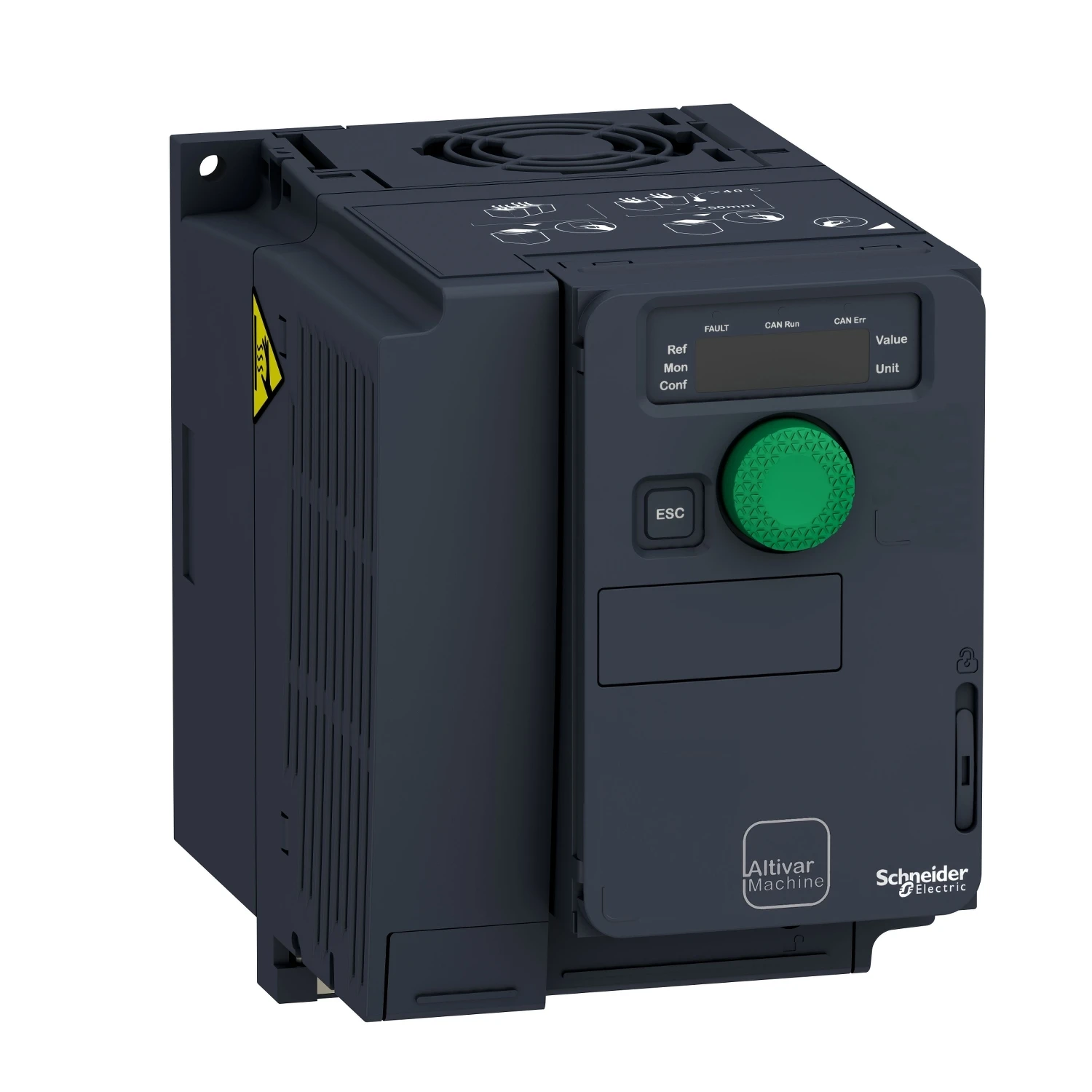 

ATV320U22M2C ATV-320U22M2C variable speed drive, Altivar Machine ATV320, 2.2kW, 200 to 240V, 1 phase, compact