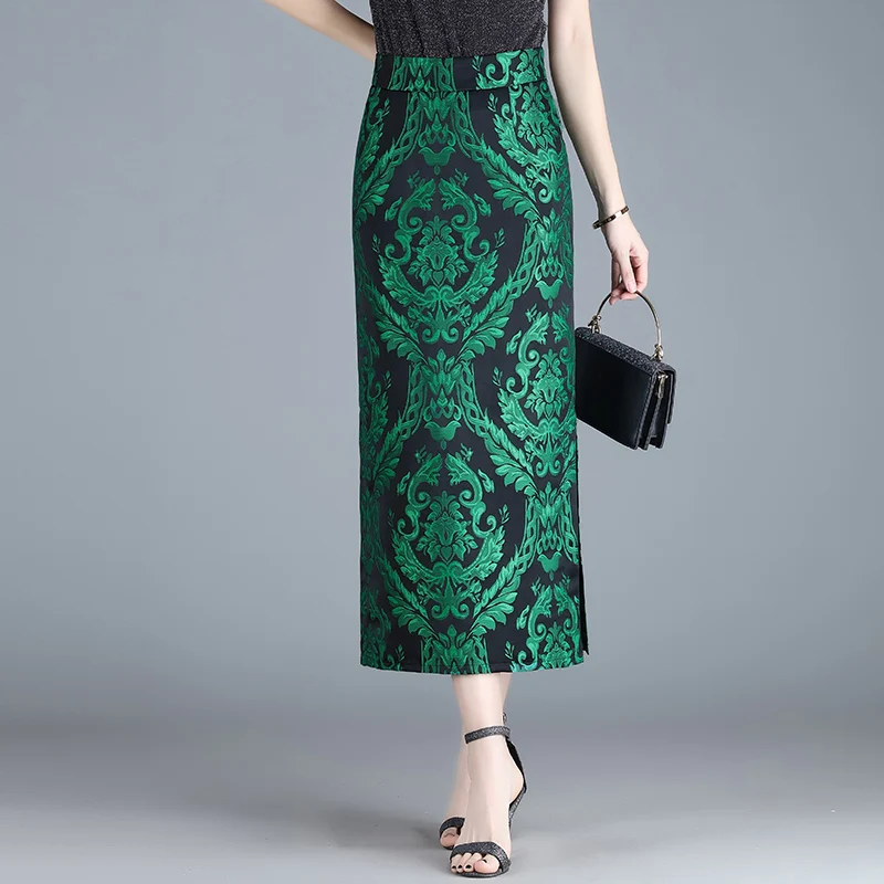 Zzuk-女性のためのハイウエストとタイトなスリットスカート,エレガントでファッショナブル,コレクションM-4XL