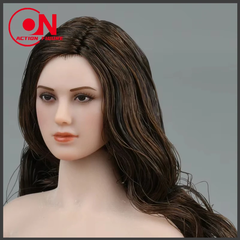 【In Stock】1/12 Pale/Sutan Color Vivid Female Head Sculpture Carving with Long Hair Fit 6