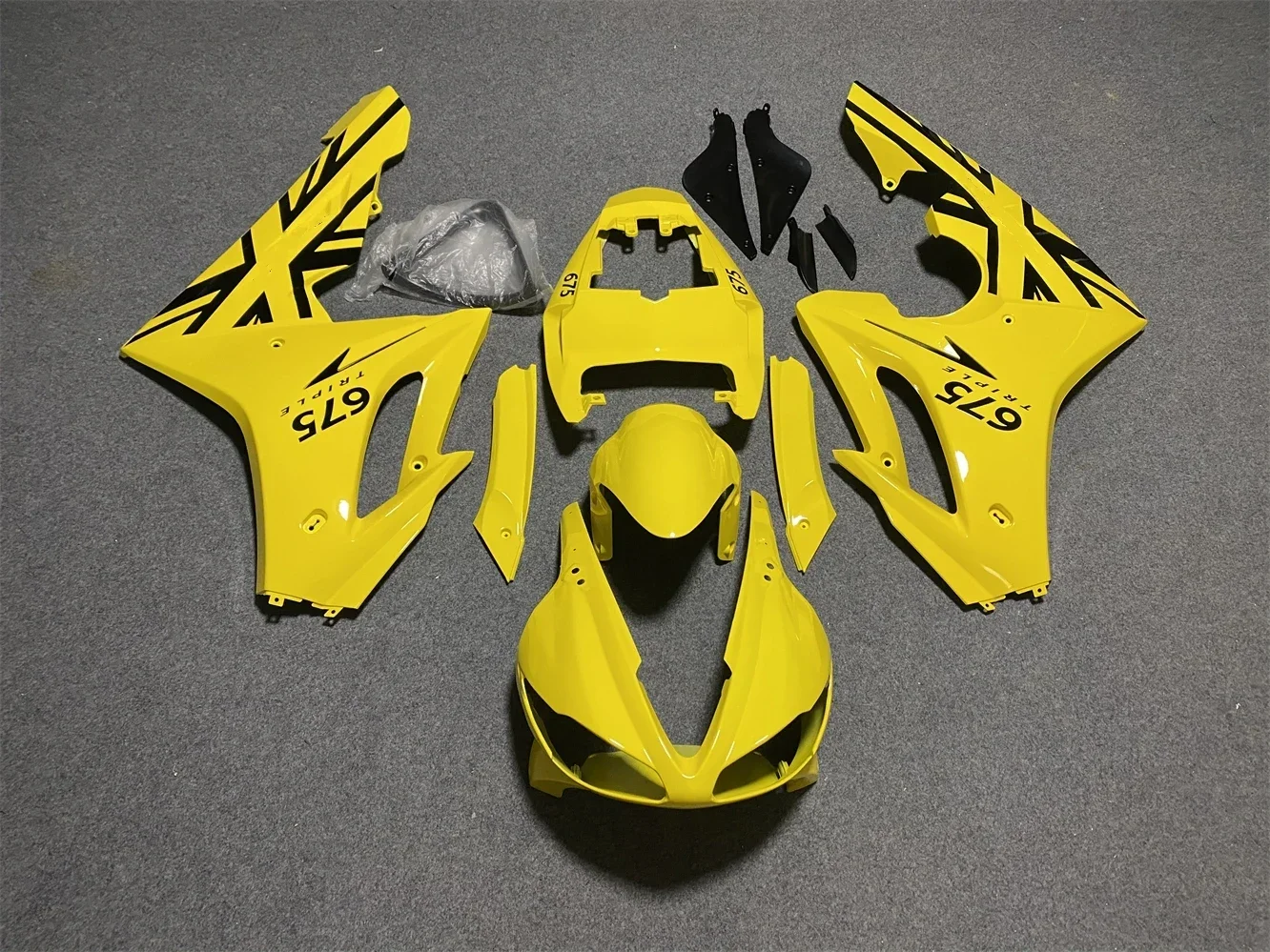 

For Daytona Triumph 675R 675 2009 2010 2011 2012 Motorcycle Fairings Protection Frame Cover ABS Injection Shell Fairing yellow