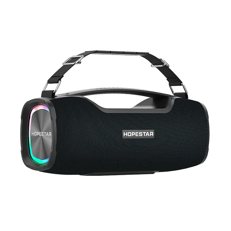 

A6 Pro Mini Portable FM MP3 TWS Wireless Speaker 59W High Power with Waterproof & Removable Strap for Outdoor Gaming Usage