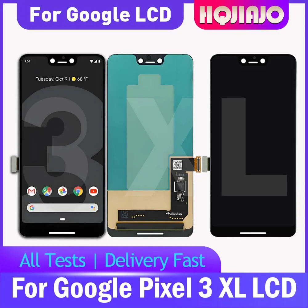 6.3'' AMOLED LCD Display Touch Screen Digitizer For Google Pixel 3 XL G013C Replacement Repair Part Pixel3 XL Assembly