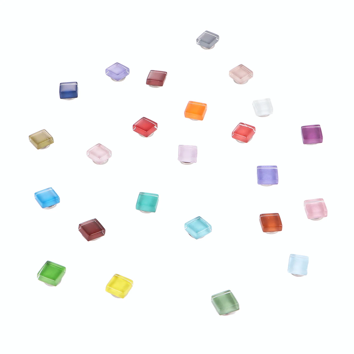 

24 pcs Mosaic Fridge Magnet Colorful Glass Refrigerator Stickers Recipe Holder Ideal for Notes Artwork Magnetic Surface Home