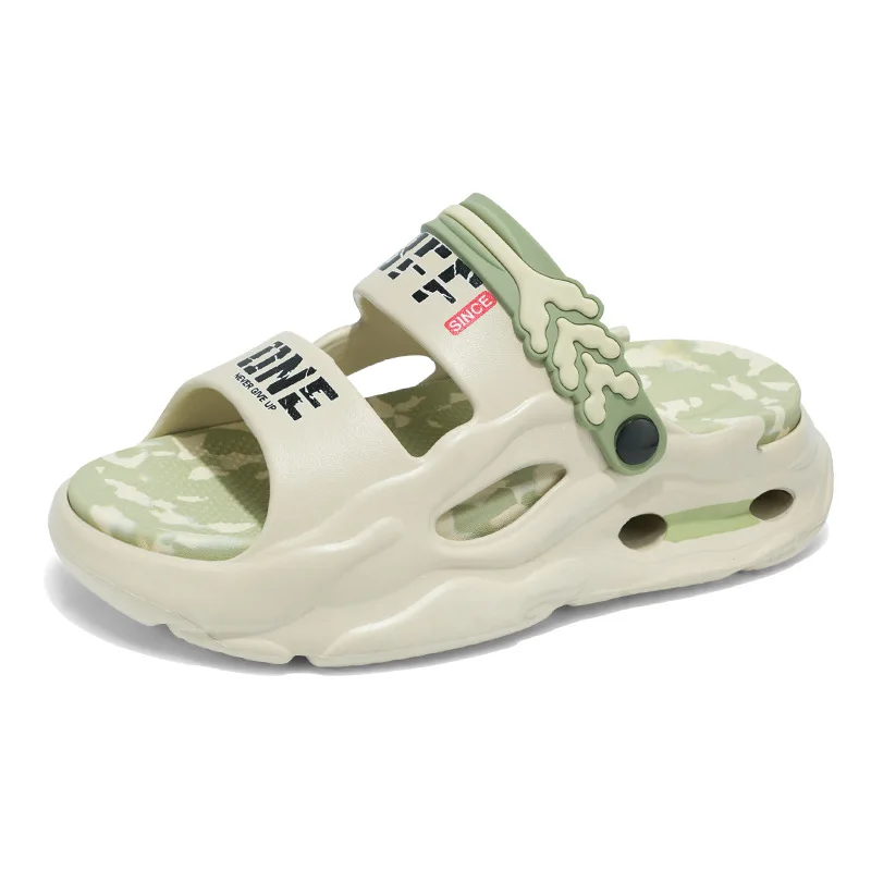 

Fashion Men's Slide Slippers 4CM Platform EVA Beach Shoes Men Comfortable Outdoor Cloud Slippers For Men Summer Pantuflas Hombre