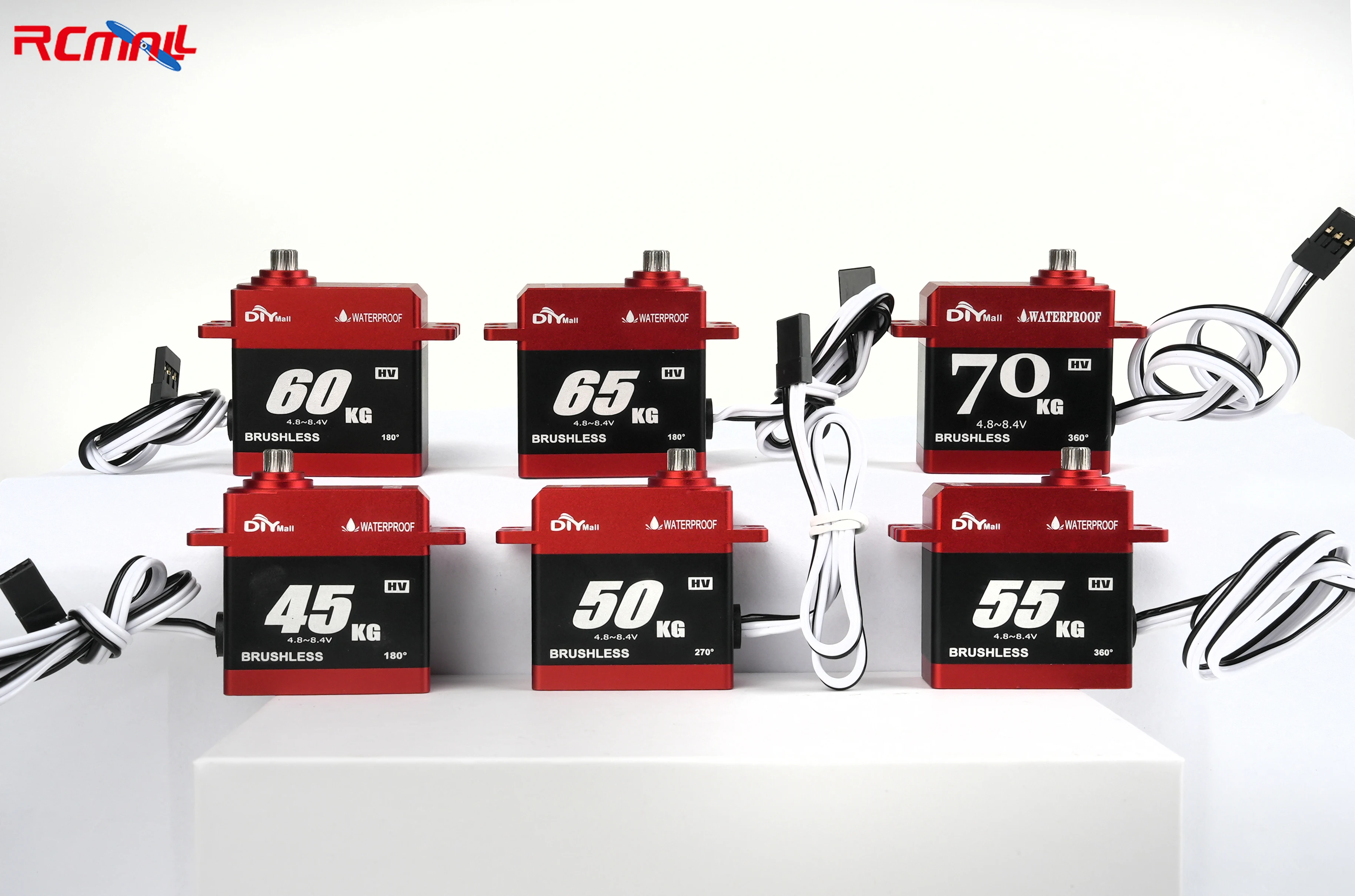 High Torque Digital RC Servo Brushless Servo Motor Waterproof All-Metal High Voltage 4.8~8.4V Steering Servo for 1:8 1:10 RC Car