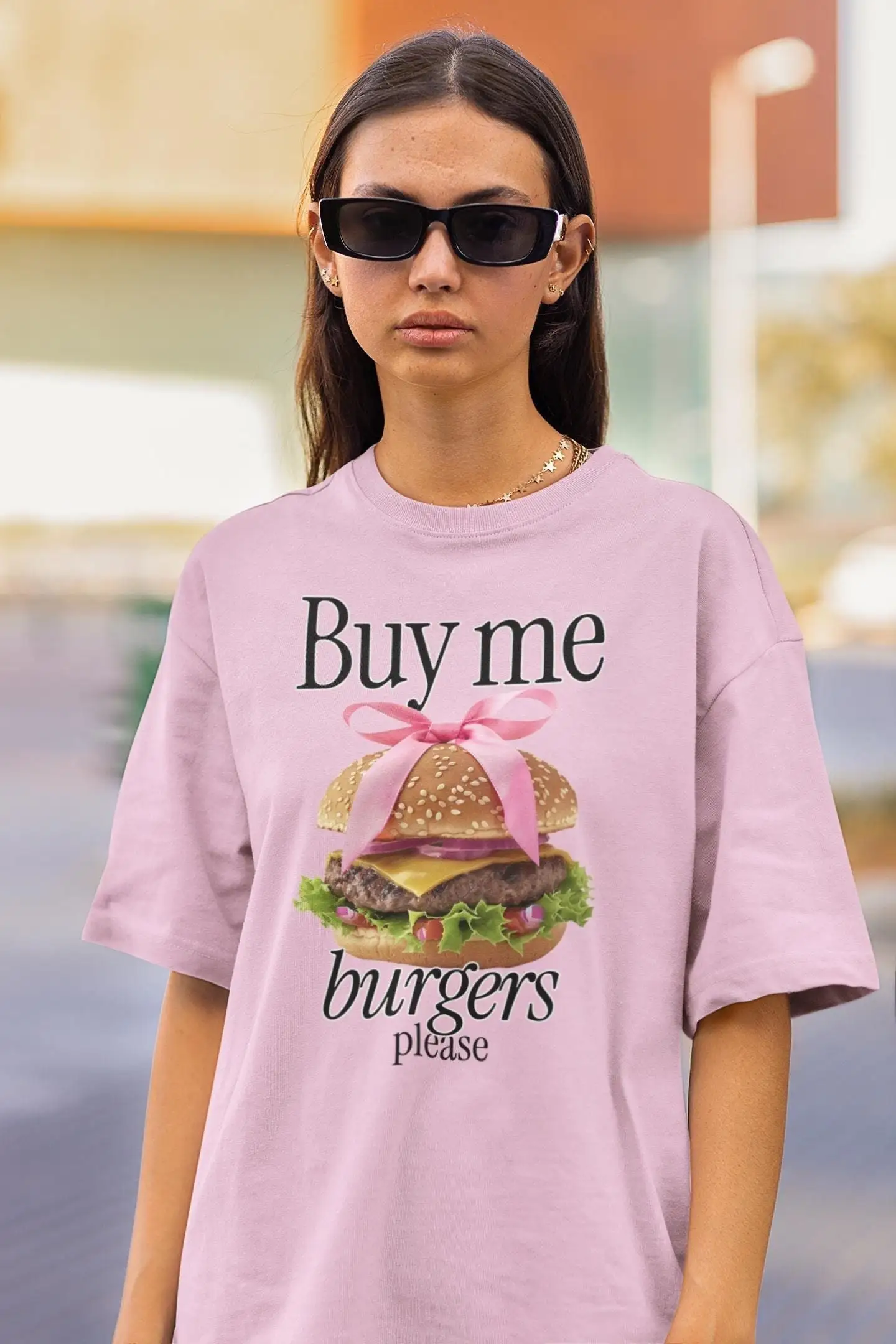 Compre Me hamburguesas divertida coqueta colores cómodos camiseta comida rápida hamburguesa moda Sassy Ironic Soft Girl