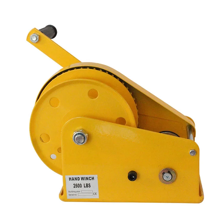 Portable 1200LBS Manual Winch Self-Locking Hand Lifting Winch Hand Operated Tool