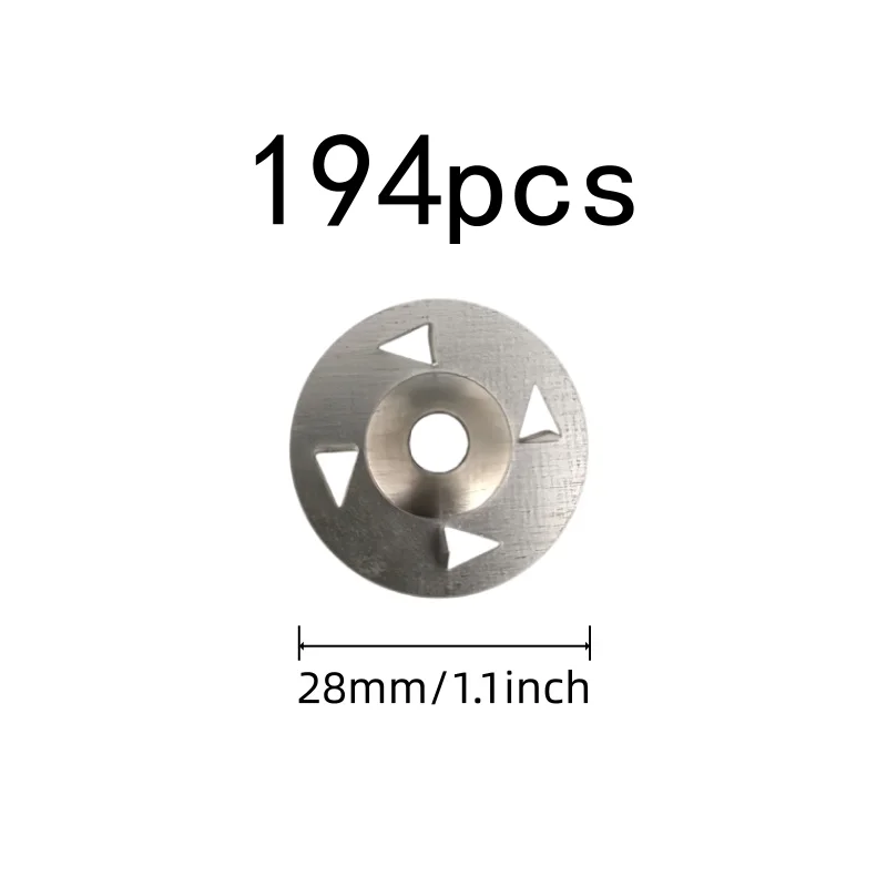 194 pcs 28mm Four Claw Washers, Durable Iron Material, suitable for Floor Tile Installation, Four Claw Anti-Slip Design