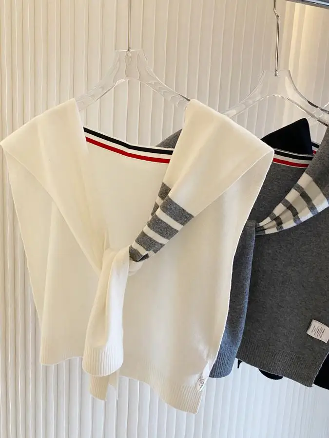 Bufanda de lana multifuncional para mujer, pañuelo de hombro tejido de Cachemira con aire acondicionado, corbata cálida para ...