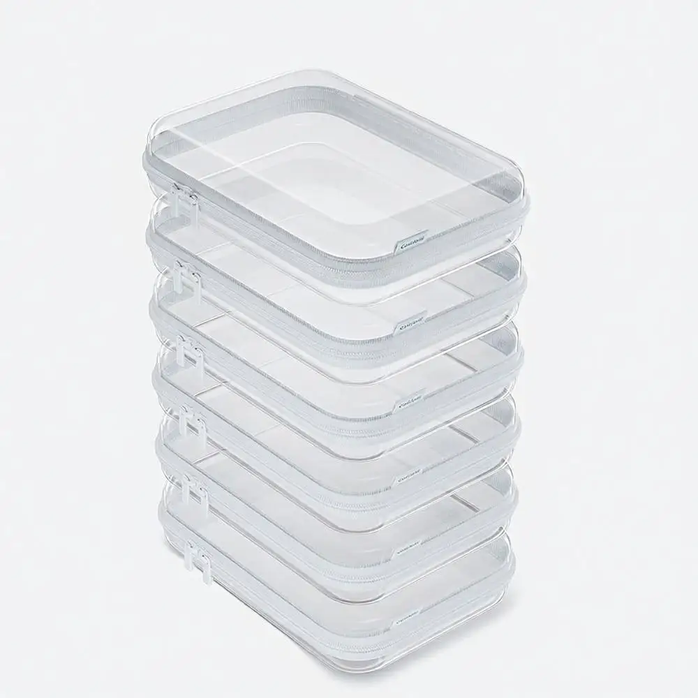 

Набор из 6 прозрачных жестких косметичек на молнии для портативного хранения и организации игрушек