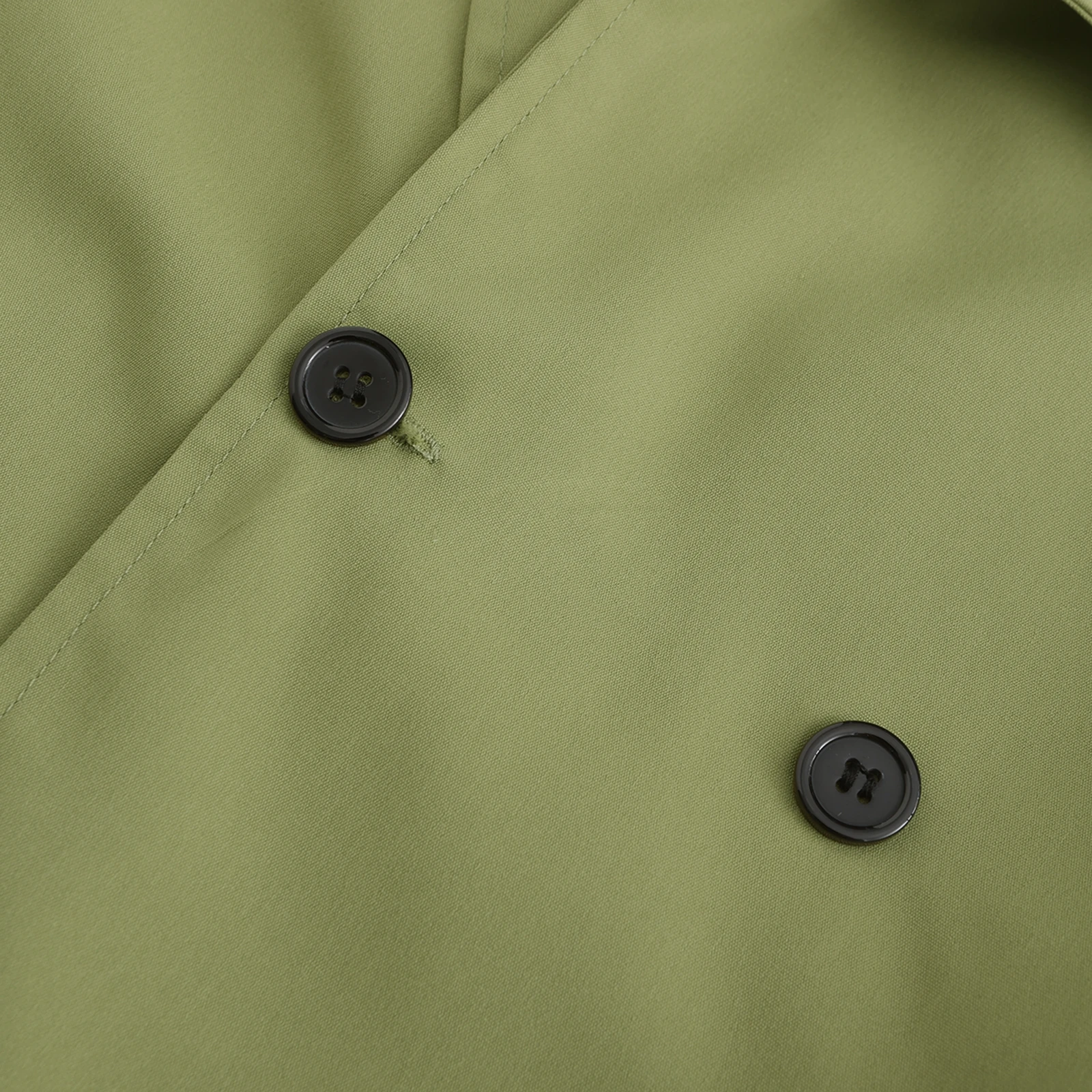 Chaqueta cortavientos con cinturón de color sólido con solapa de manga larga para otoño e invierno de primera calidad para hombre