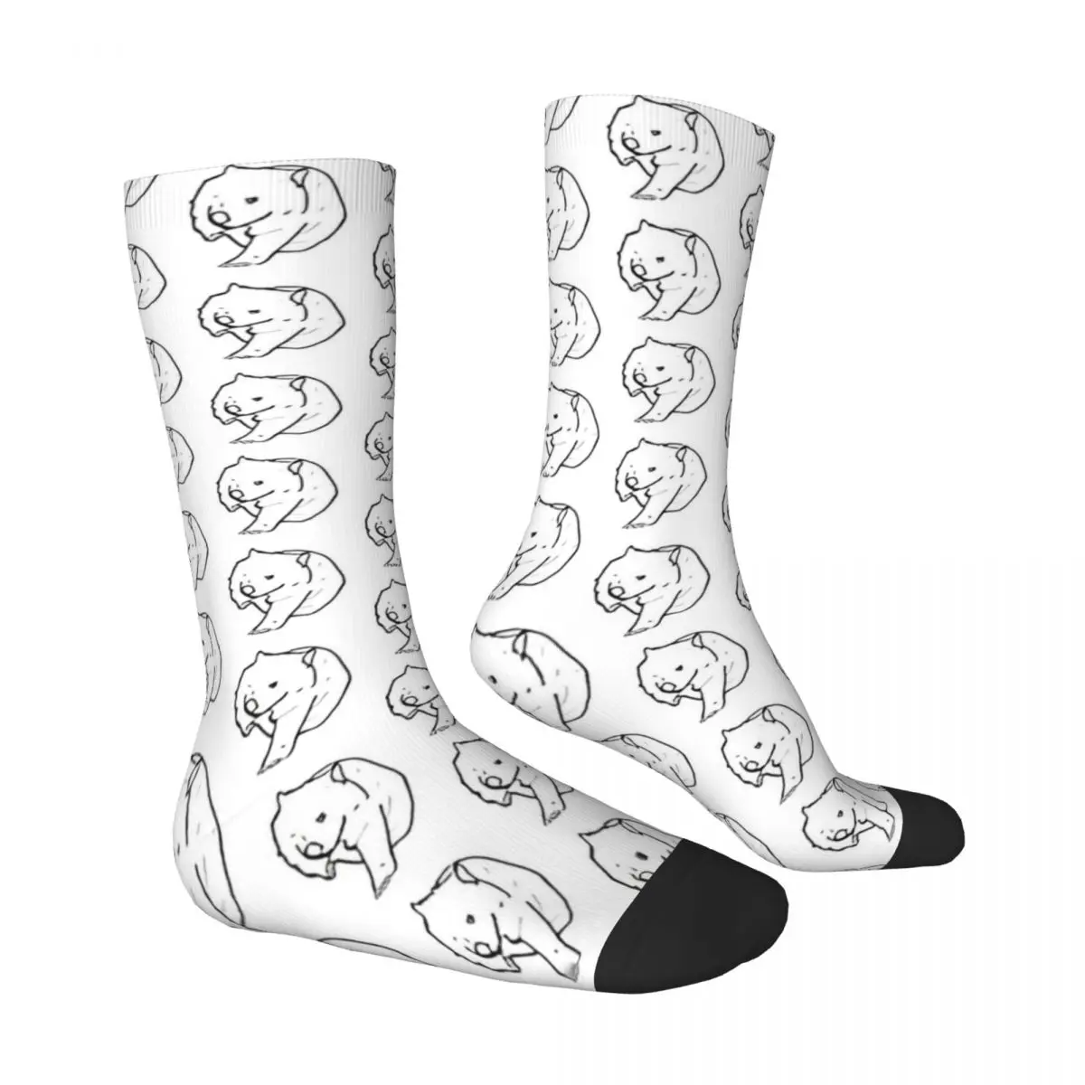 Australische Wombat Doodle Socken Freizeitstrümpfe Hochwertige Laufsportsocken für Herren Winterdesign rutschfeste Socken