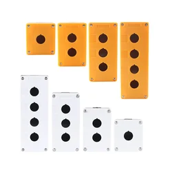 Waterproof Button Switch Box 1/2/3/4 Hole 22mm Aperture with Light Button Available White/yellow Optional Taller and Thicker