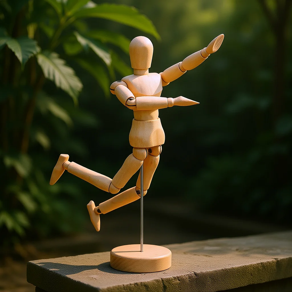 

Wooden Drawing Mannequin Posable Flexible Body Adjustable Joints Artist Sketching Painting Decoration Wooden People Figures