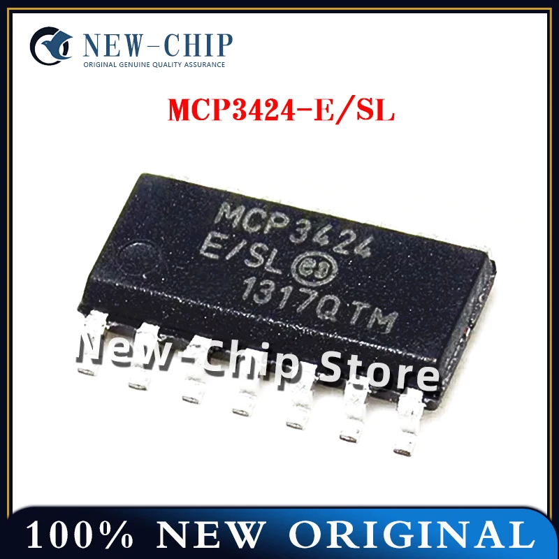 2PCS-50PCS/LOT  MCP3424-E/SL  MCP3424  SOP14  New Original