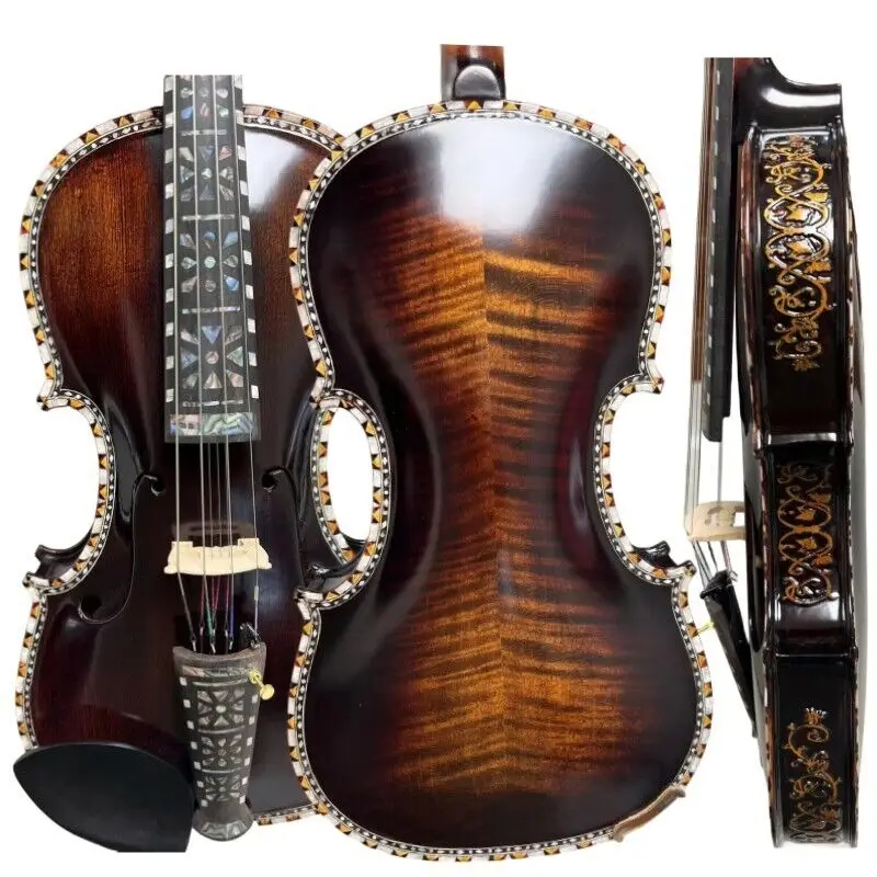 

Hardanger fiddle Norwegian fiddle inlay shell 15" viola (4*4) strings Professional concert play