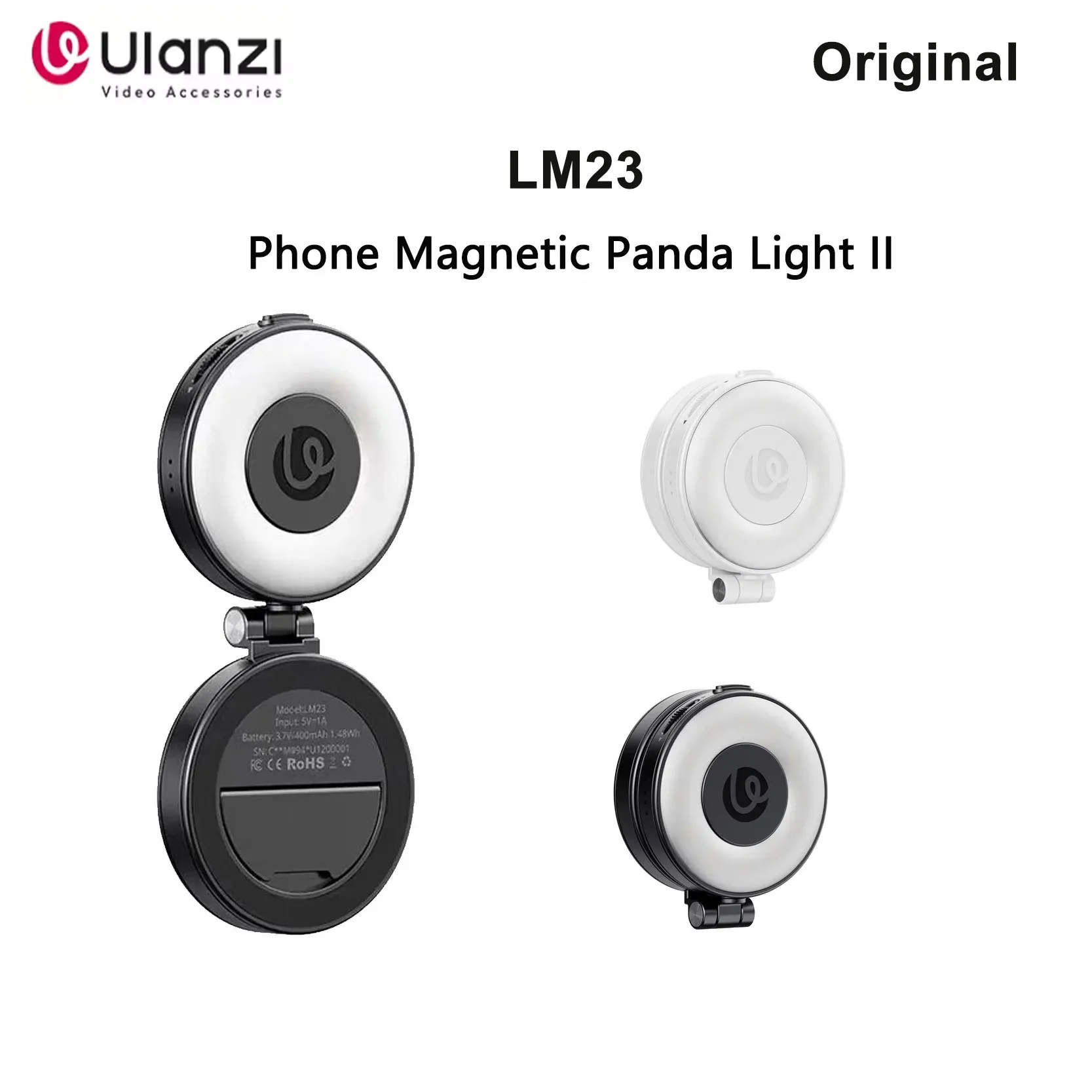 

Original Ulanzi LM23 LED Light 3 Level Dimmable Magnetic Soft Light Portable Pocket Lamp Vlog Live Streaming Content Creation