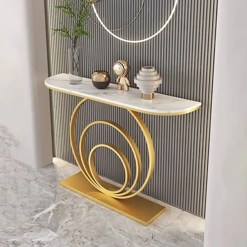 Functional Light Luxury Console Table Decorative European Entryway Table Storage Practical Mesa Entrada Modern Home Furniture
