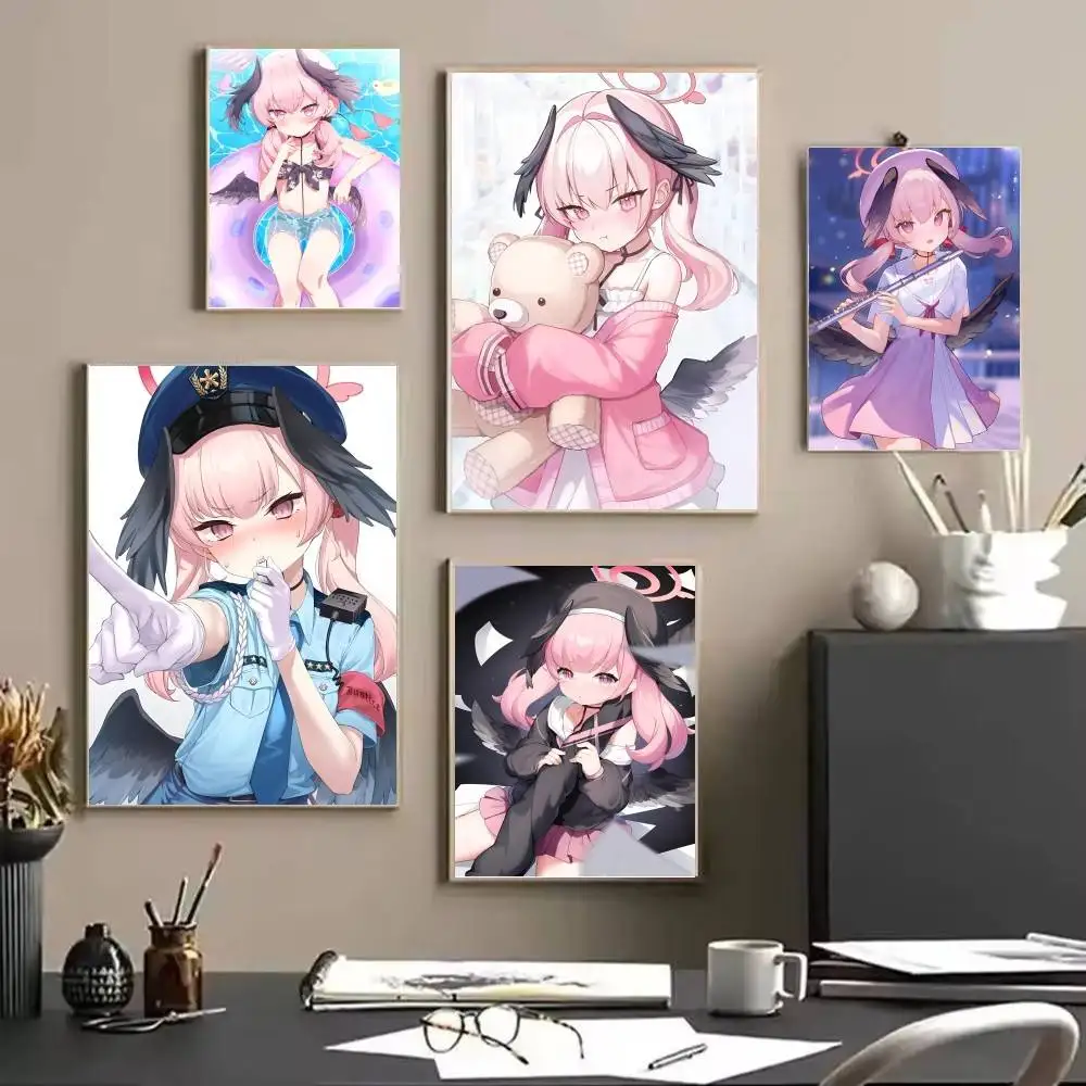 Shimoe Koharu Blue Archive Game Poster and Prints Wall Art Pictures for Modern Bedroom Game Room Home Decor