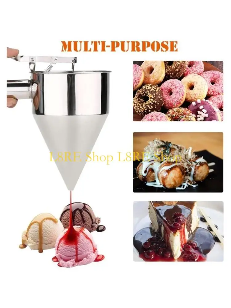 

L8RE Диспенсер для теста, инструмент для изготовления блинов и вафель, конструкции из нержавеющей стали