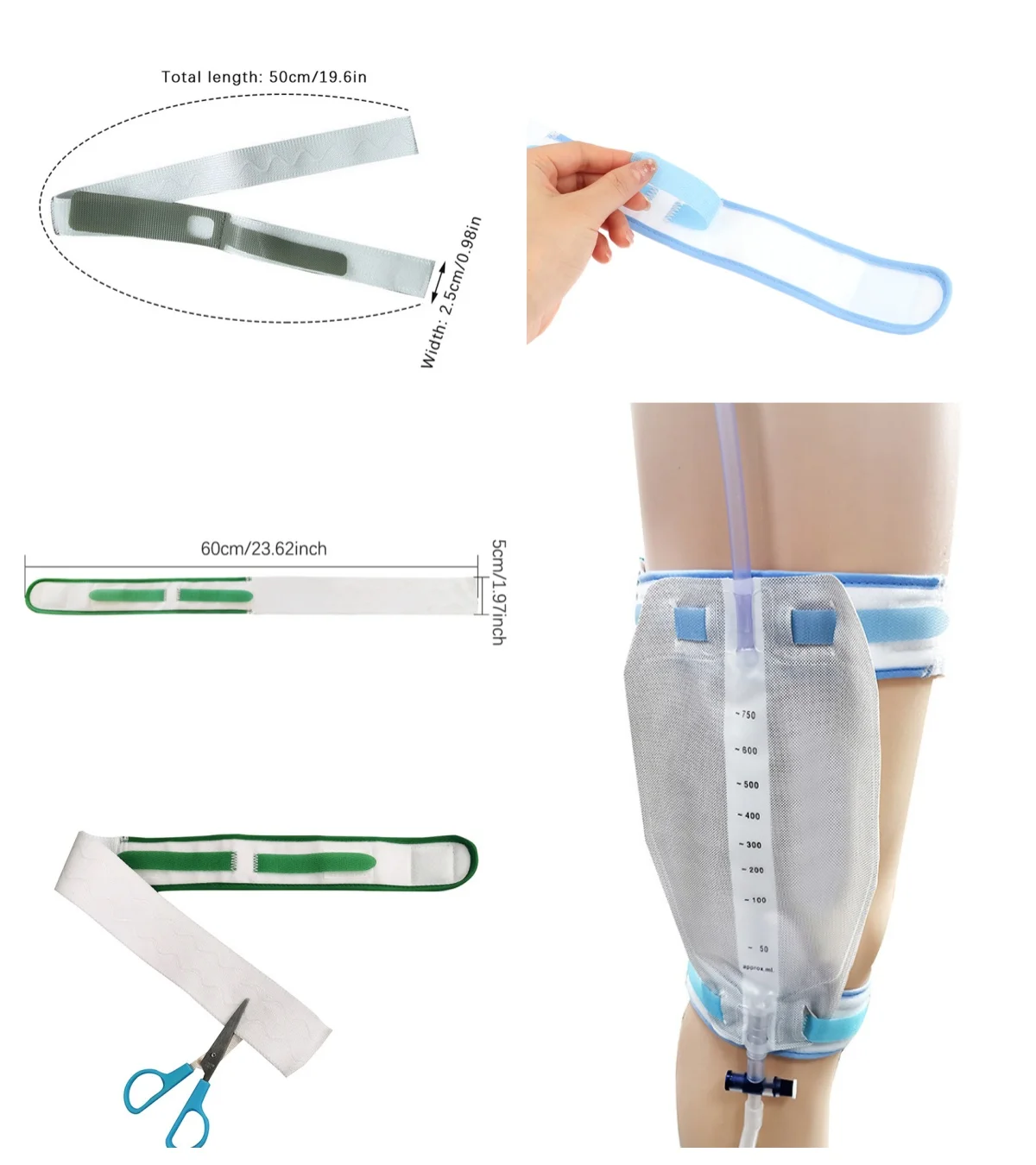 

1Pcs Catheter Fixator Comfortable Elastic External Durable Urine Bag Leg Holder Fixation Strap Stable Catheter Fixator