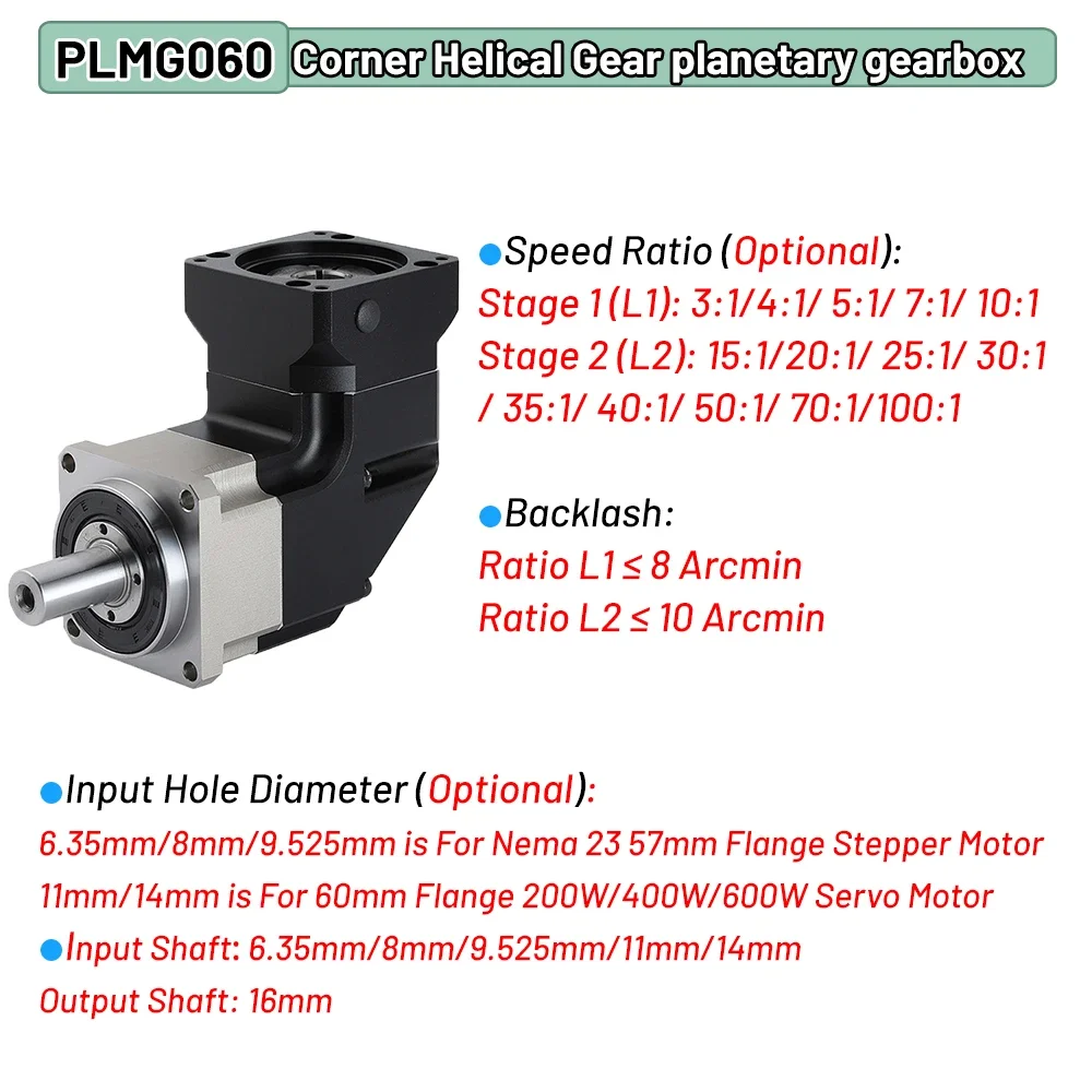 YUNDUAN-Boîte de vitesses planétaire à coin hélicoïdal, moteur à engrenages planétaires, Beverer pour Nema17, 23/34, moteur pas à pas, Servo 40, 60, 80, 90, 400/750