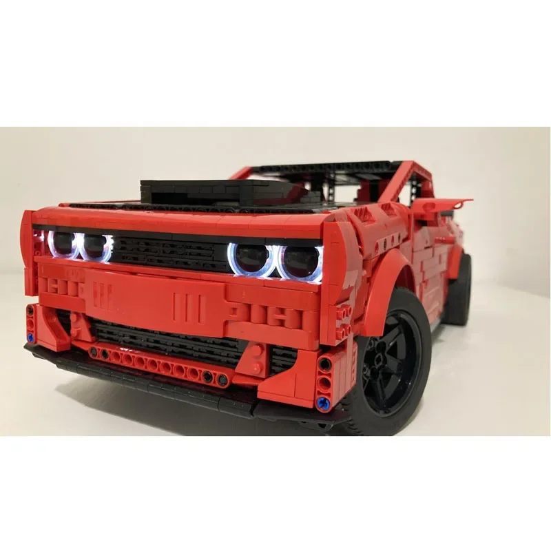 MOC- 115055   Rood Nieuwe Supercar Racing Bouwsteen Model 2499 Onderdelen MOC Creatieve Jongen Kinderen Kerst Bouwstenen Speelgoed Cadeau