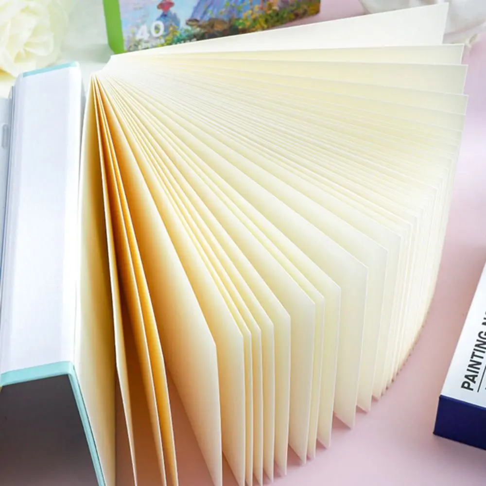 ورق ألوان مائية جديد بحجم A3 مع صبغ/فرشاة سميكة دفتر رسم دفتر ملاحظات لوحة خارجية #3