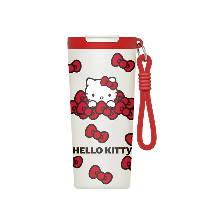 Sanrio Coffee Thermal Cup Red Bow Series316 Stainless Steel Vacuum Tumbler Portable Leakproof Travel Mug Birthday Gift