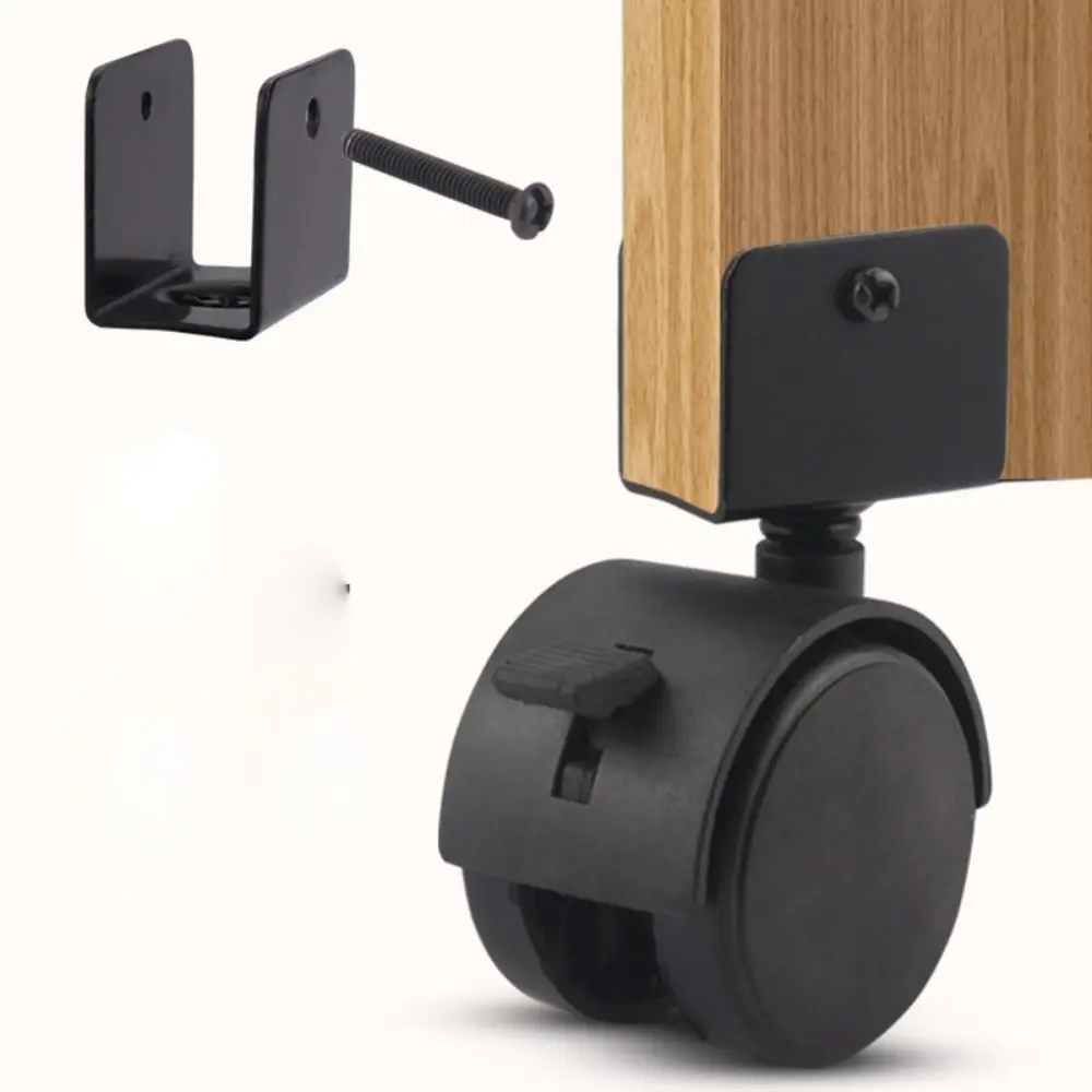 1Pc 40mm Replacement Swivel Casters Wheel Office Chair Sofa Brake Plastic Rolling Rollers Wheels Caster