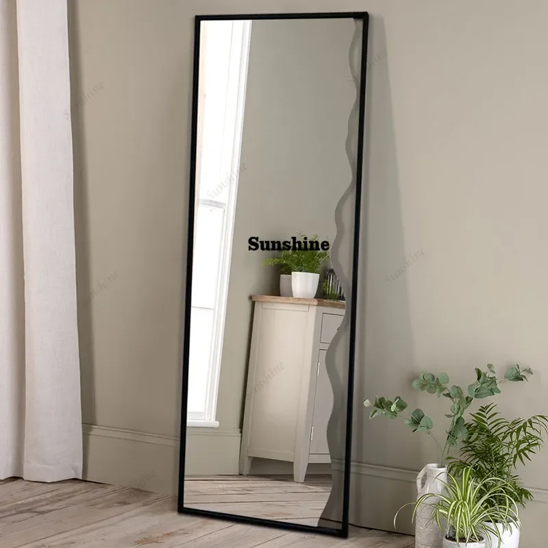 Modern home full-length mirror square floor full-length mirror wall-mounted special-shaped mirrorTJ