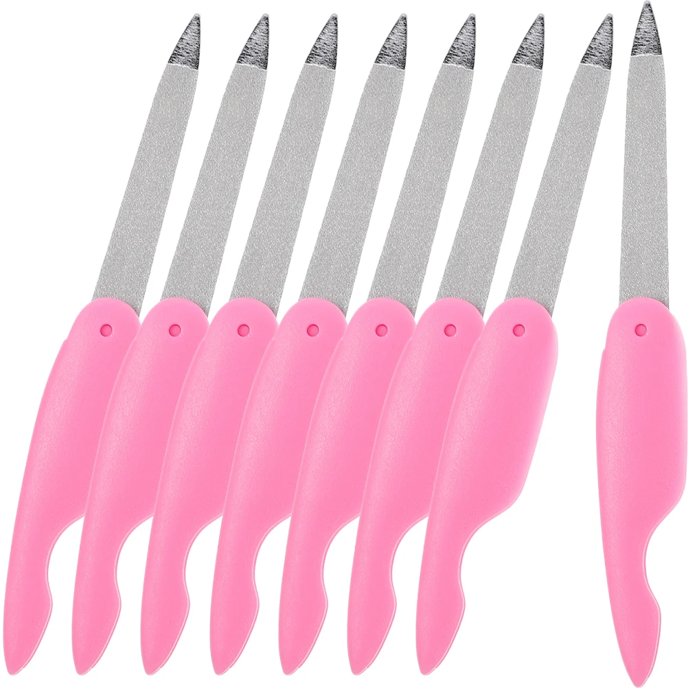 

8 Pcs Small Nail File Mini Buffer Block Fingernail Files for Women Miss Portable Suits