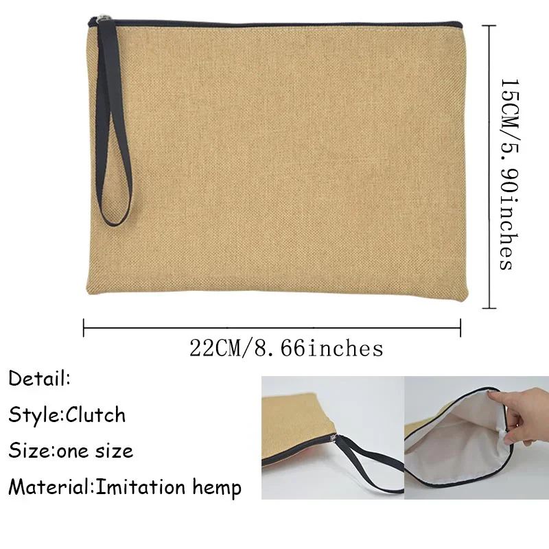 Linen Make Up Cosmetic Bag Outdoor Travel BeautyParty Lipstick Bag Makeup Bag Customized Personalized Name School Pencil Cases