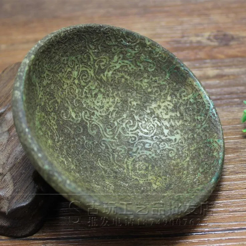 Old Miscellaneous Jade White Marble Miscellaneous Pattern Jade Bowl