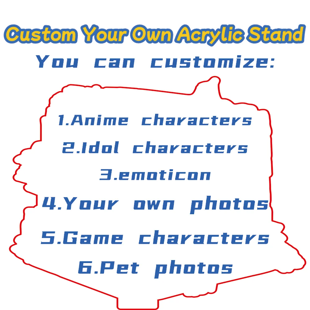 

Custom Cartoon Acrylic Stand Photo Customized Anime Charms Hologram Clear Acrylic Personalized Designer Keychains