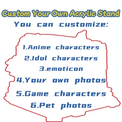 Custom Cartoon Acrylic Stand Photo Customized Anime Charms Hologram Clear Acrylic Personalized Designer Keychains