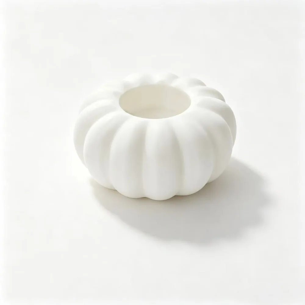 3D Printed Halloween Pumpkin Candle Holder Vintage Fall Style Tabletop Candlestick Anti-Tip Plastic Aromatherapy Candle Base