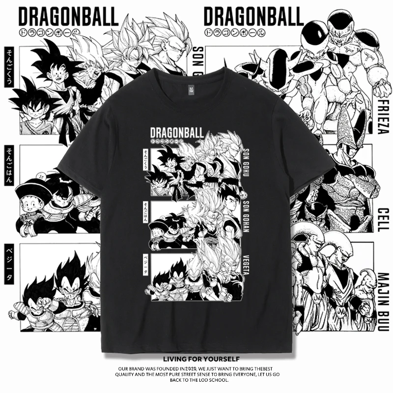 

25 Summer Hot-selling New Dragon Ball Joint T-shirt Buo Frisa Vegeta Wukong Super Saiyan Dragon Ball Super Short Sleeve T-shirt