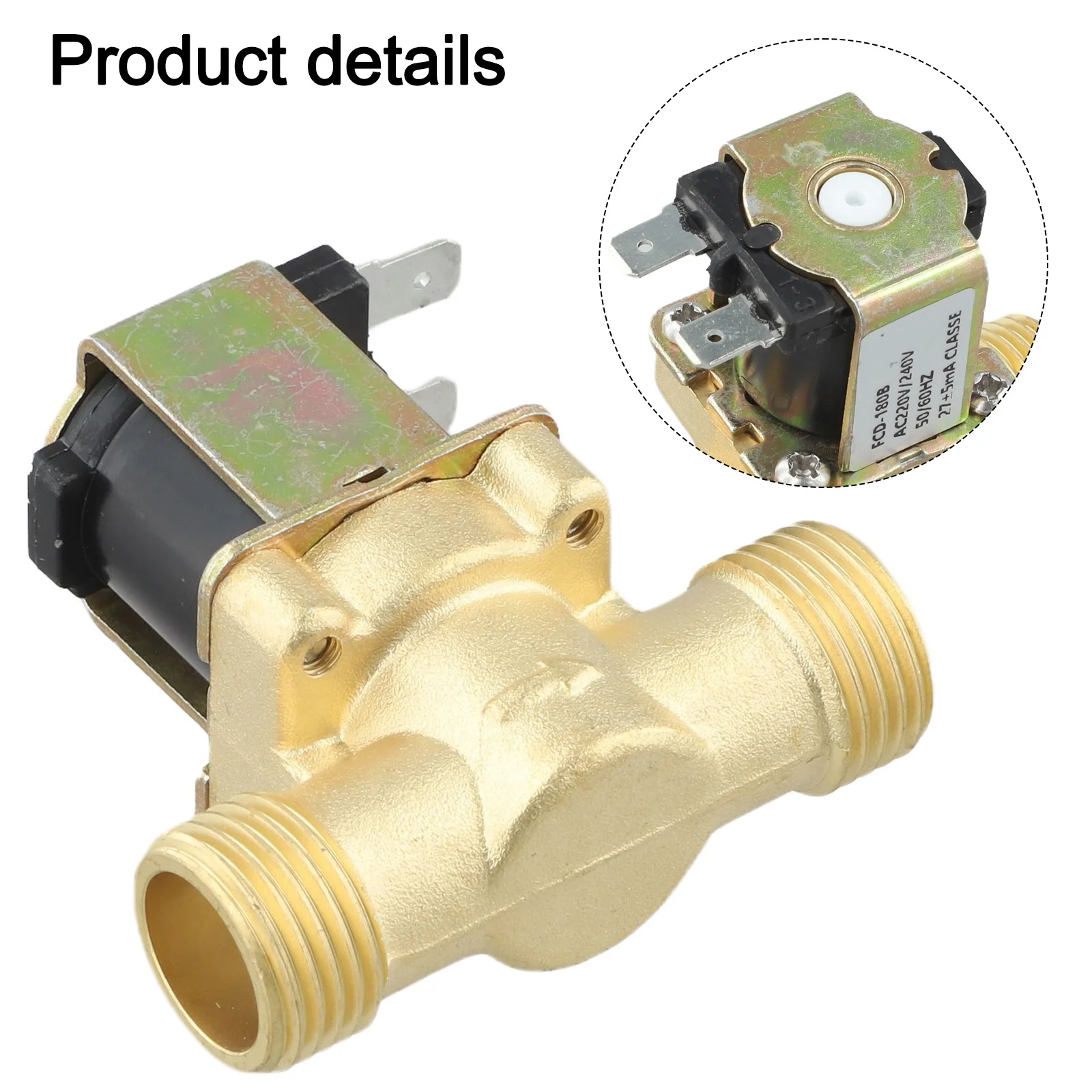 Brass Solenoid Inlet Valve 220V for For water Control Reliable Solution for Aquatic and Irrigation Applications