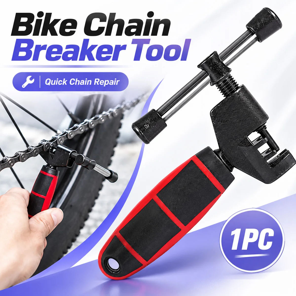 1 Stück Fahrrad-Kettentrenner, Werkzeug zum Entfernen von Kettengliedern, MTB- und Rennrad-Handreparaturwerkzeug, Fahrrad-Wartungszubehör