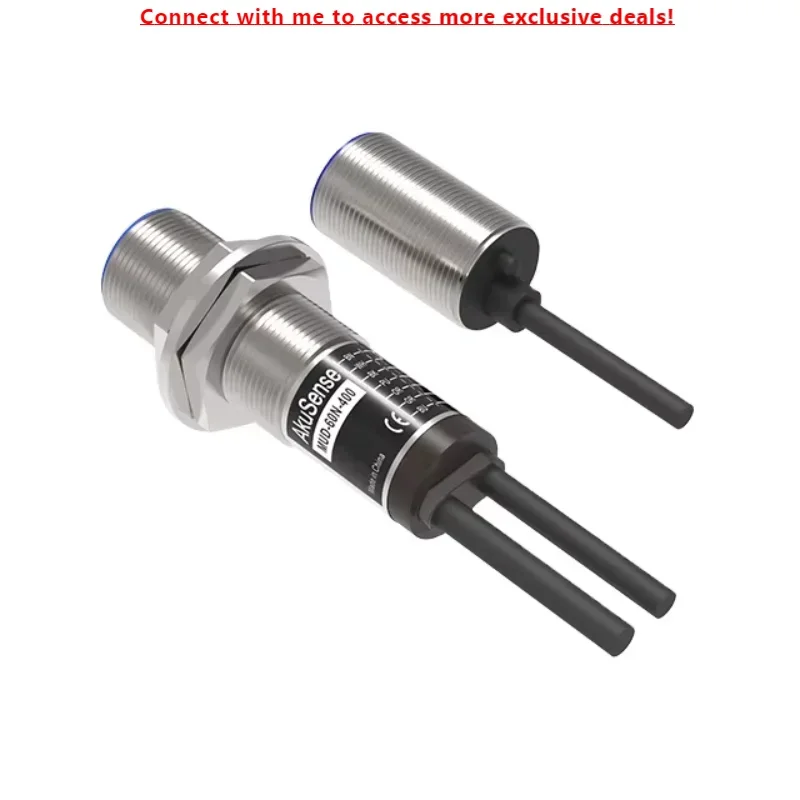 

Cylindrical IP65 200kHz Double Sheet Detection Sensor MUD-60N-200 Detection Range20~60mm 2m PUR Cable Ultrasonic Sensor