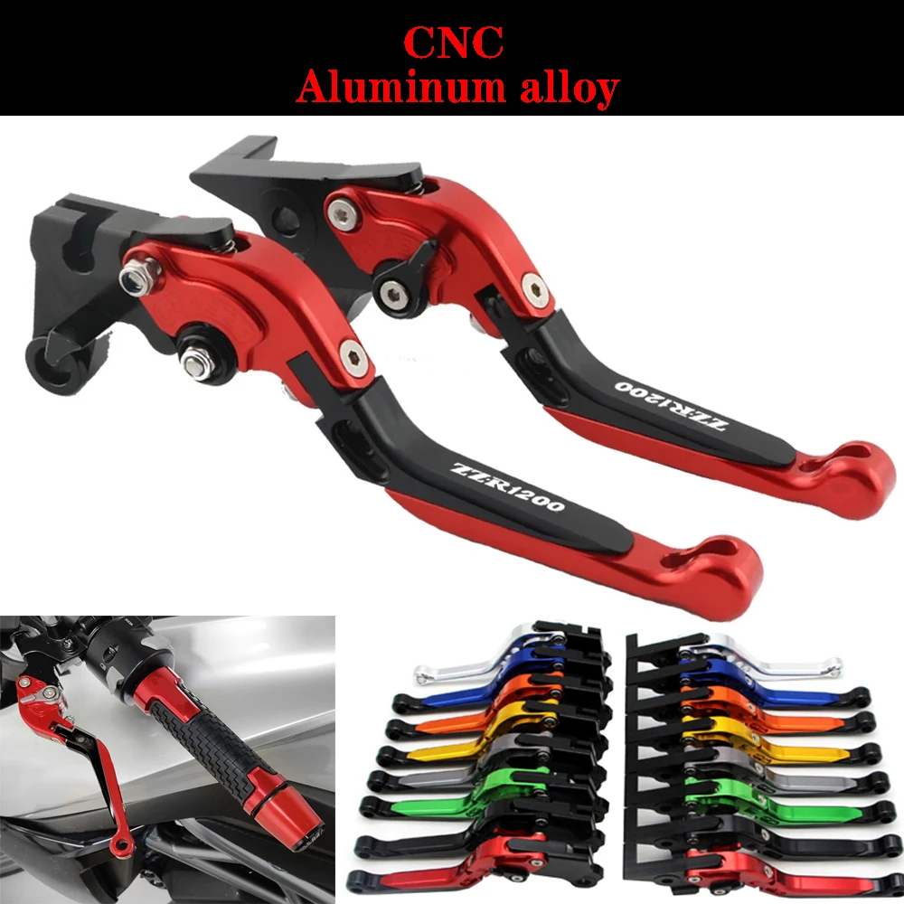 For KAWASAKI ZZR 1200 ZZR1200 2002 2003 2004 2005 02 03 04 05 CNC Motorcycle Adjustable Brake Clutch Lever Levers Folding