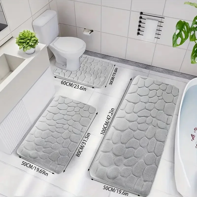 Super Absorbent Bath Mat Slip-resistant Bathroom Rug Anti-slip Bathtub Toilet Footpad Entrance Floor Carpet Shower Room Doormat