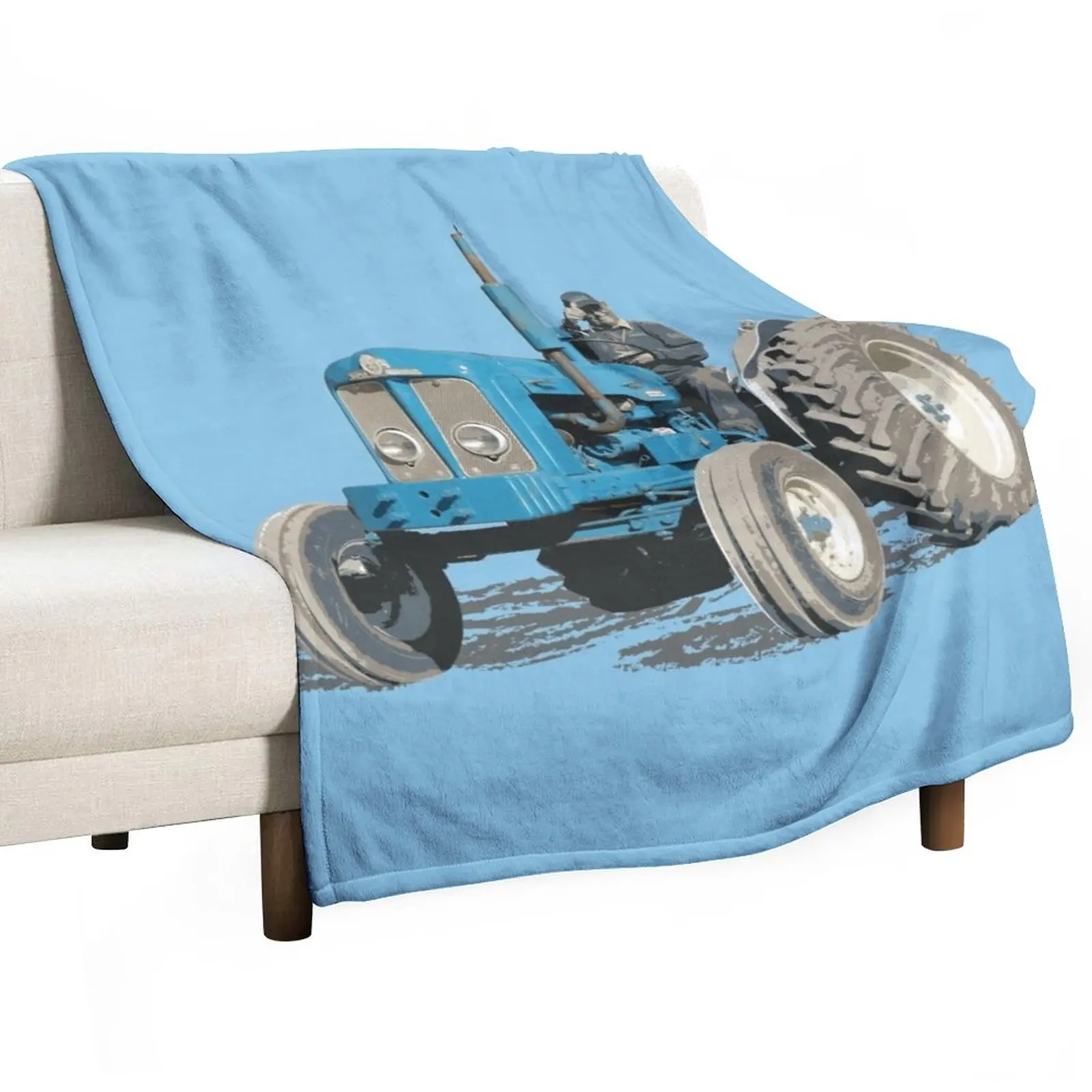 

Super Major, last of the Fordson tractors Throw Blanket valentine gift ideas Luxury Blanket