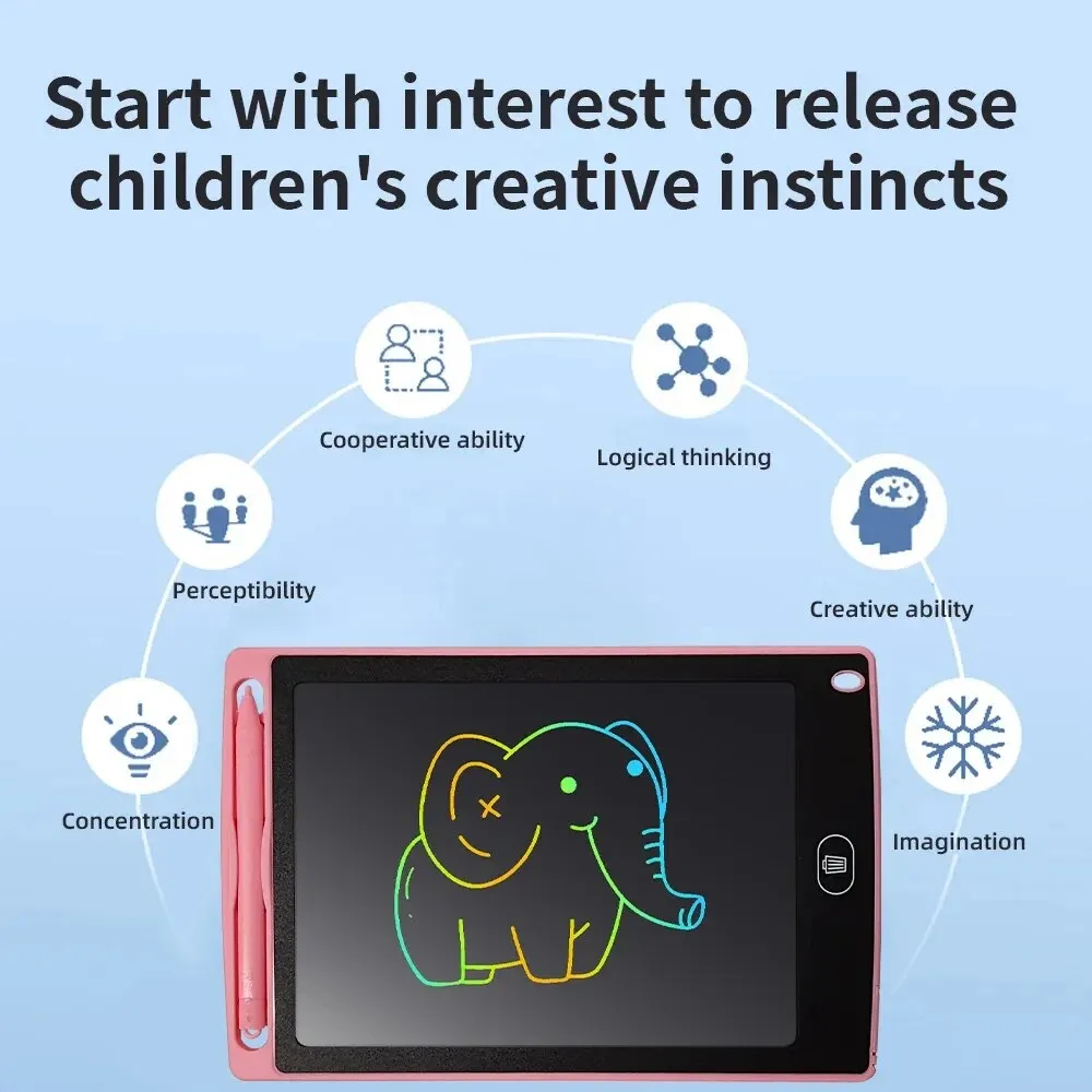 6.5/8.5/10/12 Inch LCD Writing Tablet Kids Drawing Board Drawing Toys for Children Portable Color Electronic Graphic Board image 5