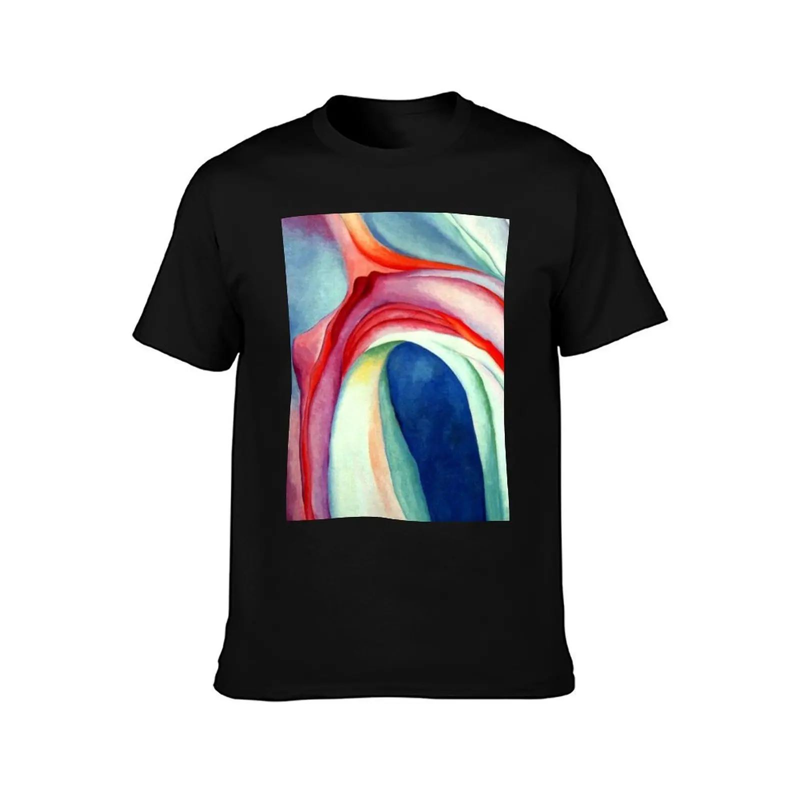 Music, Pink and Blue No.2 by Georgia O'Keefe T-Shirt man t shirts for men T-Shirt